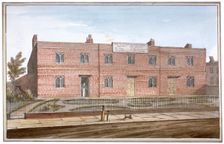 View of Drapers Almshouses in St George's Fields, Southwark, London, 1825. Artist: G Yates