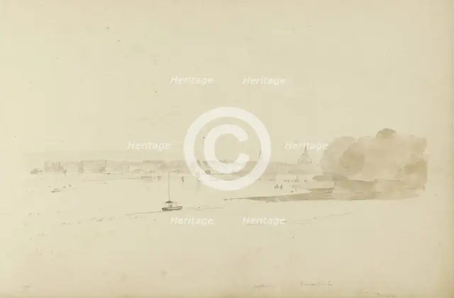 View of Dresden and the Elbe, 1820-1896. Creator: Kasparus Karsen.