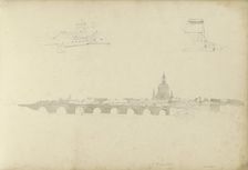 View of Dresden with the Frauenkirche, 1820-1896. Creator: Kasparus Karsen