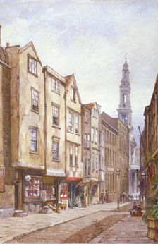 View of Drury Court, looking towards St Mary le Strand, Westminster, London, 1882. Artist: John Crowther
