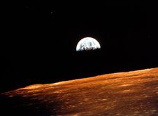 View of Earth from Apollo 10 orbiting the Moon, 1969