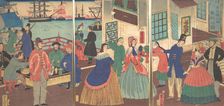View of Eating and Drinking by People of Five Countries, 1861, 12th month (?). Creator: Utagawa Yoshitora