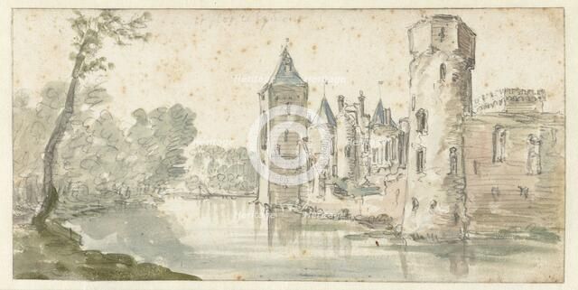 View of Egmond Castle, 1606-1656. Creator: Jan van Goyen.