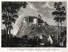 View of Edinburgh Castle, from the Grey Friars Church Yard 18th century