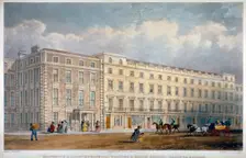View of eight houses in Brook Street, Westminster, London, c1840. Artist: George Hawkins