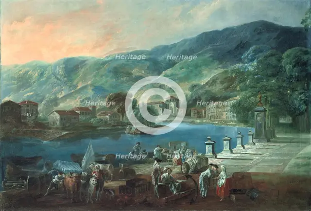 View of El Arenal in Bilbao, ca 1784. Artist: Paret y Alcázar, Luis (1746-1799)