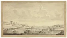 View of Farm Land Near the Sea, c.1770. Creators: Unknown, M. Venner