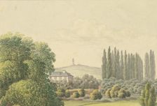 View of Ferdinand Fellner's family home in Frankfurt am Main, mid-19th century. Creator: Ferdinand Fellner