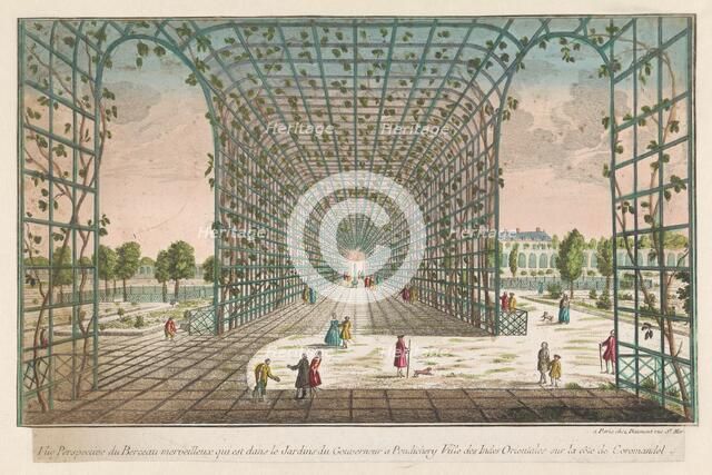 View of foliage in the Governor's garden, Pondicherry, 1745-1775. Creator: Anon.