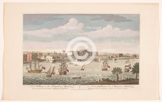 View of Fort William at Calcutta, 1754. Creator: Anon.