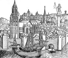 View of fortified city, 1493
