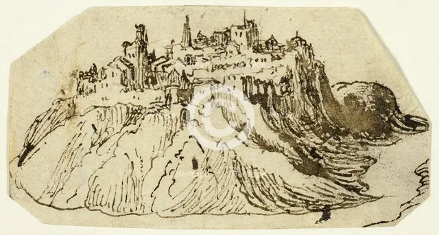View of Fortified Hill Town, n.d. Creator: Unknown.