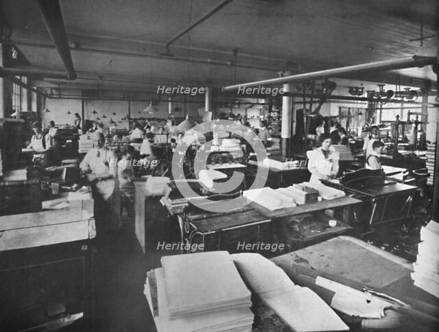 'View of Forwarding and Binding Room', 1919. Artist: Unknown.