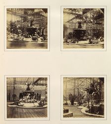 [View of Fountain and Byzantine Court; Bronze Fountain in Northern Nave; Monti's Fount..., ca. 1859. Creator: Attributed to Philip Henry Delamotte