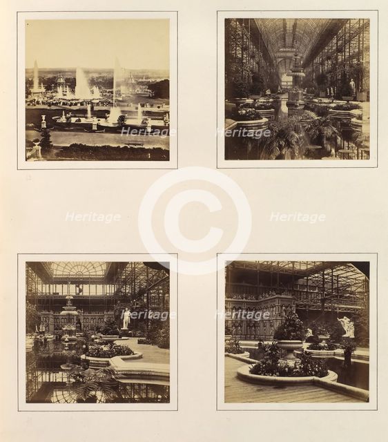 [View of Fountains; Nave Looking North; Screen of the Kings and Queens of England], ca. 1859. Creator: Attributed to Philip Henry Delamotte.