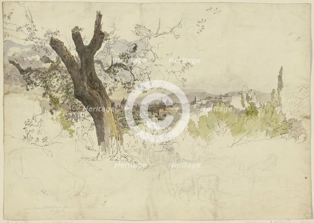 View of Florence from Monte Oliveto, 1830. Creator: Johann Nepomuk Rauch.