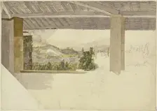 View of Florence from a loggia outside the Porta Ramona, 1829. Creator: Johann Nepomuk Rauch