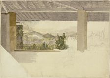 View of Florence from a loggia outside the Porta Ramona, 1829. Creator: Johann Nepomuk Rauch