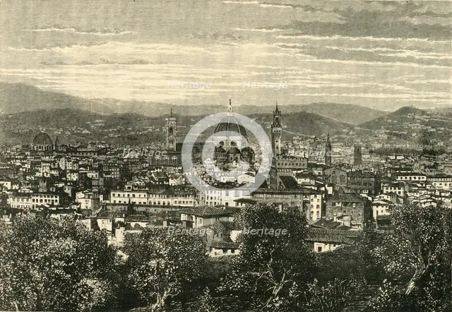 'View of Florence from the Belvedere', 1890.   Creator: Unknown.