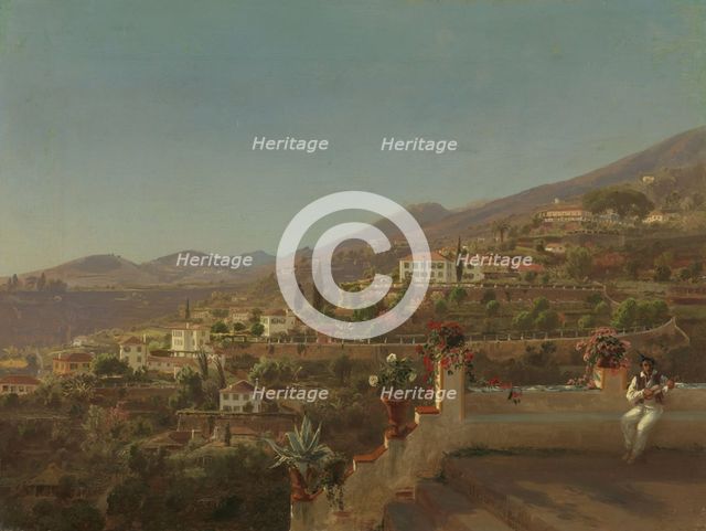 View of Funchal, Madeira, 1854. Creator: J. F. Eckersberg.