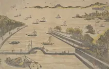 View of Fukagawa, Edo, ca. 1764., ca. 1764. Creator: Suzuki Harunobu