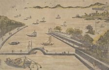 View of Fukagawa, Edo, ca. 1764., ca. 1764. Creator: Suzuki Harunobu