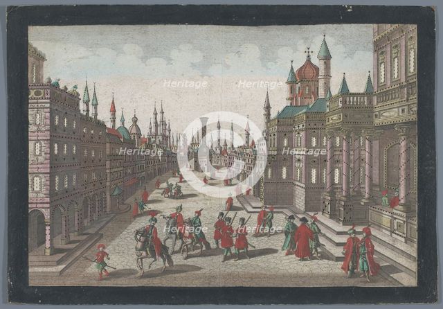 View of goods storage at Wroclaw, 1742-1801. Creator: Anon.