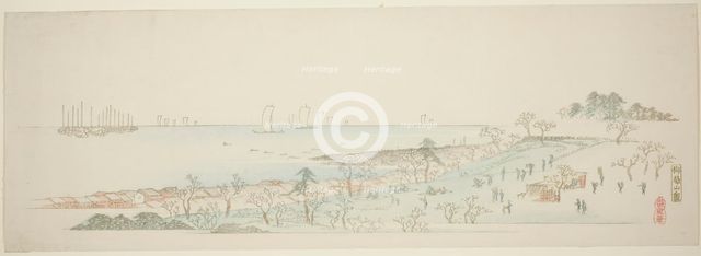 View of Goten Hill (Gotenyama no zu), from the series "Thirteen Views of the Environs..., c. 1837/44 Creator: Ando Hiroshige.