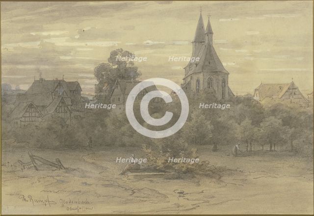 View of Gladenbach in Upper Hesse, c1840-1890s. Creator: Philipp Rumpf.