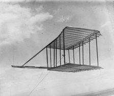 View of glider flying as a kite, 1900. Artist: Wright Brothers, (Orville and Wilbur)