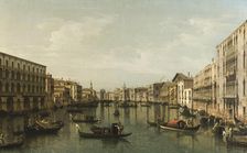View of Grand Canal with the Palazzi Foscari and Moro Lin, mid-late 18th century. Creator: Bernardo Bellotto