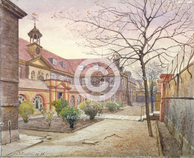 View of Grey Coat Hospital, Greycoat Place, Westminster, London, 1886. Artist: John Crowther