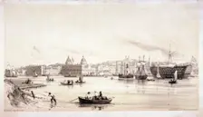 View of Greenwich across the River Thames, London, c1841. Artist: William Parrott