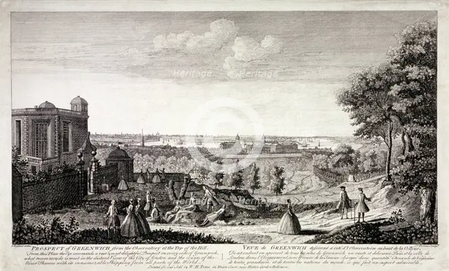 View of Greenwich from the hill in Greenwich Park, London, c1750. Artist: S Torres