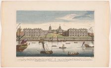View of Greenwich Hospital on the River Thames at Greenwich, 1751. Creator: John June