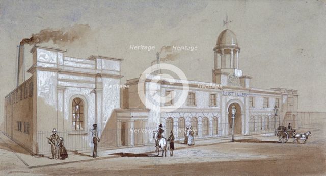 View of Grimble and Booth's distillery on Albany Street, St Pancras, London, c1830                   Artist: E Noyce