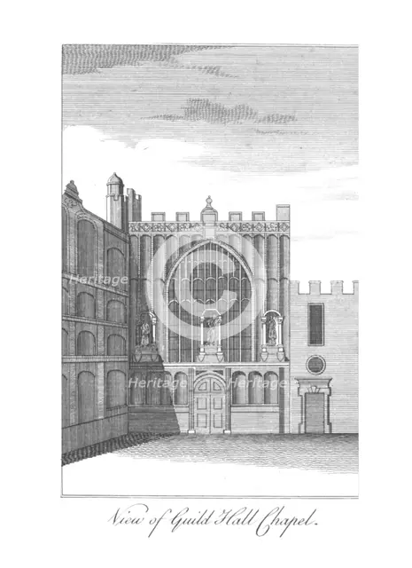 'View of Guild Hall Chapel.', c1775. Artist: Unknown.