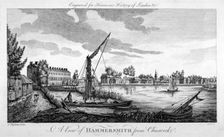 View of Hammersmith from Chiswick, London, c1770. Artist: John Royce