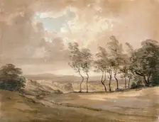 View of Hampstead Heath 18th century. Artist: Paul Sandby