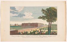 View of Hampton Court Palace in London, 1751. Creator: Fabr. Parr