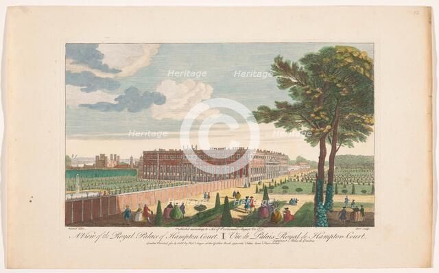 View of Hampton Court Palace in London, 1751. Creator: Fabr. Parr.