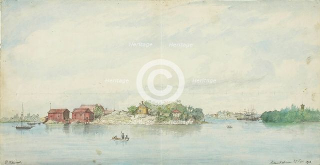 View of Hanasaari, 1873. Creator: Oscar Kleineh.