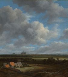 View of Haarlem from the Northwest, with the Bleaching Fields in the Foreground, c.1650-c.1682. Creator: Jacob van Ruisdael