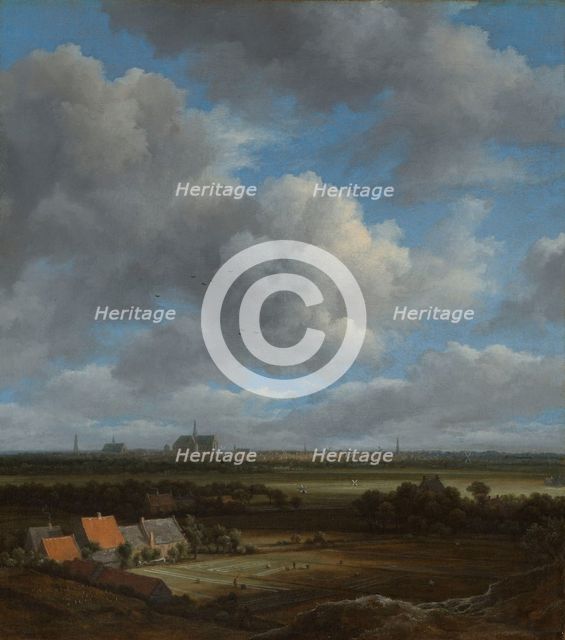 View of Haarlem from the Northwest, with the Bleaching Fields in the Foreground, c.1650-c.1682. Creator: Jacob van Ruisdael.