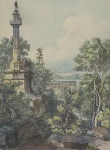 View of Haga with the observatory in the foreground, about 1790. Creator: Louis Jean Desprez