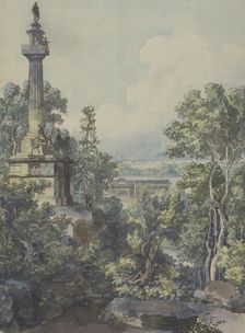 View of Haga with the observatory in the foreground, about 1790. Creator: Louis Jean Desprez