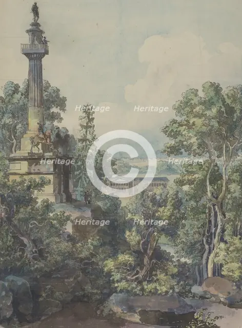 View of Haga with the observatory in the foreground, about 1790. Creator: Louis Jean Desprez.