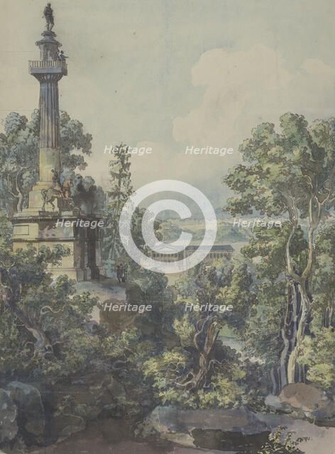 View of Haga with the observatory in the foreground, about 1790. Creator: Louis Jean Desprez.