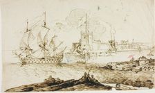 View of Harbor of Fortified Town, n.d. Creator: Unknown