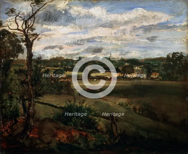 'View of Highgate from Hampstead Heath', early 19th century. Artist: John Constable